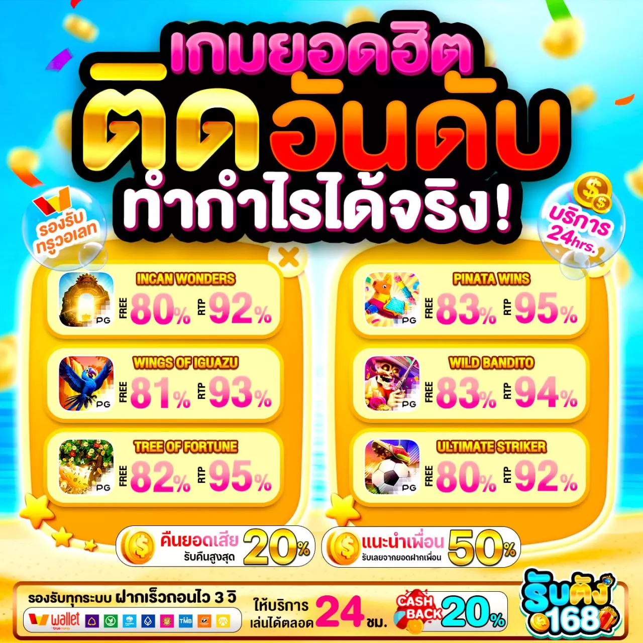 ฝาก 20 รับ 100 ทํา ยอด 500 ถอนได้ 300