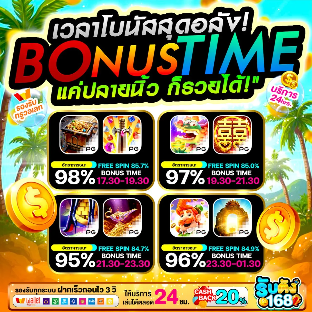 สล็อตเว็บตรง ฝากถอน ไม่มี ขั้นต่ำ PGSLOT168 มาลองเลย